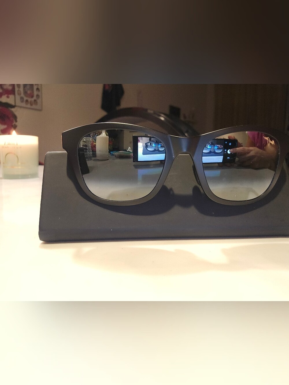 Maui Jim Women's Matte Black Frame Sunglasses with Gray Lenses